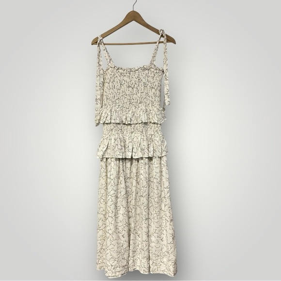 House of Harlow 1960 linen-blend midi dress Sz M - Picture 9 of 12